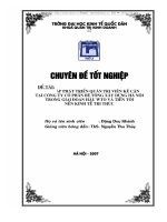 Giải pháp phát triển quản trị viên kế cận tại công ty cổ phần bê tông xây dựng Hà nội trong giai đoạn hậu WTO và tiến tời nền kinh tế tri thức