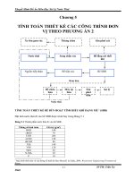 TÍNH TOÁN THIẾT KẾ CÁC CÔNG TRÌNH ĐƠN VỊ THEO PHƯƠNG ÁN 2