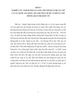 NGHIÊN CỨU ẢNH HƯỞNG CỦA DẦU MỎ TỚI QUAN HỆ CỦA MỸ VÀ CÁC QUỐC GIA KHÁC, QUA ĐÓ THẤY ĐƯỢC VỊ TRÍ CỦA MỸ TRONG QUAN HỆ QUỐC TẾ