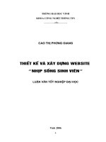 Thiết kế, xây dựng website Nhịn sống sinh viên