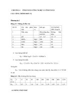 TÍNH TOÁN CÔNG NGHỆ VÀ TÍNH TOÁN  CÁC CÔNG TRÌNH ĐƠN VỊ