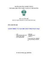 Giảm thiểu và tái chế chất thải nguy hại