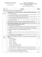 Đáp án đề thi tuyển sinh cao đẳng năm 2010 Môn địa Lí