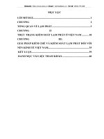 Một số biện pháp nhằm kiềm chế và kiểm soát lạm phát ở Việt Nam