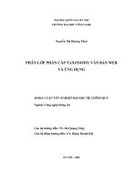 phân lớp phân cấp taxonomy văn bản WEB và ứng dụng