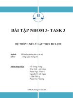 HỆ THỐNG XỬ LÝ ĐẶT TOUR DU LỊCH