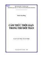 Căm thức thời gian trong thơ đời Trần