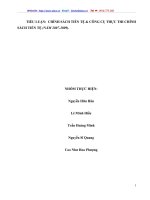 CHÍNH SÁCH TIỀN TỆ & CÔNG CỤ THỰC THI CHÍNH SÁCH TIỀN TỆ (NĂM 2007-2009).