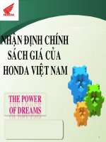 Chính sách của Honda Việt Nam