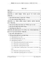 KHÁI QUÁT VỀ CÔNG TÁC THẨM ĐỊNH DỰ ÁN ĐẦU TƯ TẠI NGÂN HÀNG VPBANK