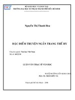 Đặc điểm truyện ngắn Trang Thế Hy