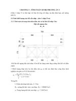 TÍNH TOÁN SƠ BỘ PHƯƠNG ÁN 3