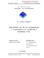 PHÂN TÍCH HIỆU QUẢHOẠT ĐỘNG KINH DOANH  CỦA NGÂN HÀNG ĐẦU TƯ VÀ PHÁT TRIỂN  CHI NHÁNH CẦN THƠ