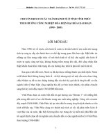 CHUYỂN DỊCH CƠ CẤU NGÀNH KINH TẾ Ở TỈNH VĨNH PHÚC THEO HƯỚNG CÔNG NGHIỆP HÓA HIỆN ĐẠI HÓA GIAI ĐOẠN (1995 - 2005)