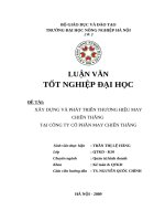 XÂY DỰNG VÀ PHÁT TRIỂN THƯƠNG HIỆU MAY CHIẾN THẮNG  TẠI CÔNG TY CỔ PHẦN MAY CHIẾN THẮNG