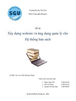 Xây dựng website và ứng dụng quản lý cho  Hệ thống bán sách