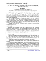 đặc điểm vật liệu hữu cơ trong tầng trầm tích Miocene dưới bể Cửu Long