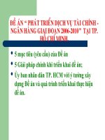 phát triển dịch vụ  tài chính ngân hàng giai đoạn 2006-2010