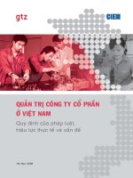 Quản trị công ty cổ phần ở Việt Nam