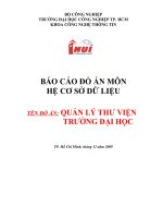 QUẢN LÝ THƯ VIỆN TRƯỜNG ĐẠI HỌC