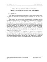 XÂY DỰNG QUY TRÌNH  QUẢN LÝ NƯỚC THẢI  TRONG CÁC KHU CÔNG NGHIỆP TỈNH BÌNH THUẬN