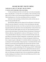 BẢO HỘ TRI THỨC TRUYỀN THỐNG