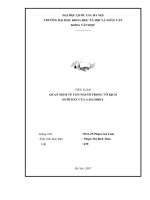 QUAN NIỆM VỀ CON NGƯỜI TRONG VỞ KỊCH DƯỚI ĐÁY CỦA A.M.GORKY