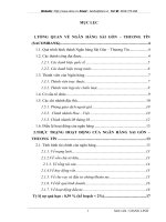 THỰC TRẠNG HOẠT ĐỘNG CỦA NGÂN HÀNG SAI GÒN – THUONG TÍN