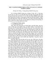 MỘT VÀI KINH NGHIỆM TRONG CÔNG TÁC QUẢN LÝ CHỈ ĐẠO  Ở PHÒNG GD&ĐT