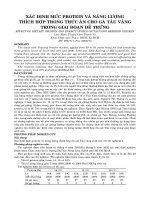 Xác định mức Protein và năng lượng thích hợp trong thức ăn