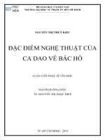 Đặc điểm nghệ thuật của ca dao về Bác Hồ