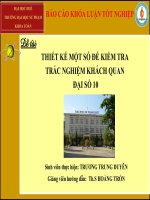 Thiết kế một số đề kiểm tra trắc nghiệm khách quan đại số 10
