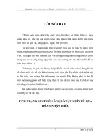 TÌNH TRẠNG SINH VIÊN ĂN QUÀ VẶT NHÌN TỪ QUÁ TRÌNH NHẬN THỨC