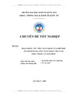 HOẠT ĐỘNG  XÚC TIẾN  XUẤT KHẨU CỦA HIỆP HỘI NGÀNH HÀNG DA GIẦY XUẤT KHẨU VIỆT NAM THỰC TRẠNG VÀ GIẢI PHÁP