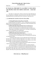 PHẦN SÁU SỰ THAM GIA, PHỐI HỢP CỦA GIA ĐÌNH VÀ CỘNG ĐỒNG VỚI TRƯỜNG MẦM NON TRONG CHĂM SÓC – GIÁO DỤC TRẺ