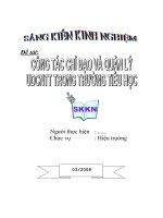 Công tác chỉ đạo và quản lí UNCNTT trong trường tiểu học