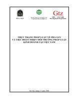 THỰC TRẠNG PHÁP LUẬT VỀ PHÁ SẢN  VÀ VIỆC HOÀN THIỆN MÔI TRƯỜNG PHÁP LUẬT KINH DOANH TẠI VIỆT NAM