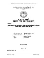 Hoàn thiện cơ chế tạo động cơ, động lực cho nhân viên vụ tổ chức cán bộ thuộc bộ giai thông vận tải