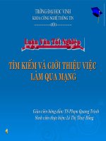 tìm hiểu và giới thiệu việc làm qua mạng