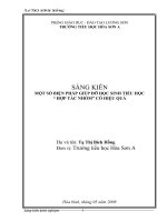 MỘT SỐ BIỆN PHÁP GIÚP ĐỠ HỌC SINH TIỂU HỌC  “ HỢP TÁC NHÓM” CÓ HIỆU QUẢ