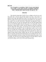 Xuất khẩu lao động Việt Nam giải pháp tạo việc làm cho người lao động