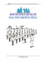Yêu cầu của tổ chức trò chơi trong chương trình thể dục Tiểu Học
