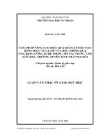 Giải pháp nâng cao hiệu quả quản lý đào tạo hình thức vừa làm vừa học thông qua ứng dụng công nghệ thông tin tại trung tâm giáo dục thường xuyên tỉnh Thái Nguyên