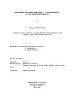 A research proposal submitted  in partial fulfillment of the requirements for the degree of Master of Business Administration