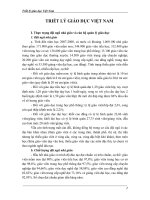 TRIẾT LÝ GIÁO DỤC VIỆT NAM