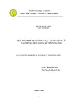 Trồng trọt trong mùa lũ tại thành phố Long Xuyên