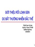 1.RỐI LOẠN GEN DO BẤT THƯỜNG NST