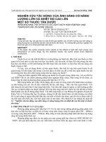 Nghiên cứu tác động của ánh sáng có năng lượng lớn