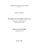 Tìm hiểu di tích Giang Xá