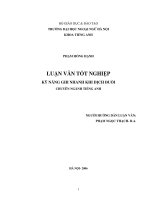 KỸ NĂNG GHI NHANH KHI DỊCH ĐUỔI - NOTE-TAKING IN CONSECUTIVE INTERPRETING